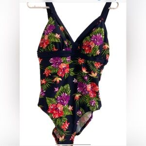 KRISTA Blue Floral with adjustable shoulder straps and a back strap .